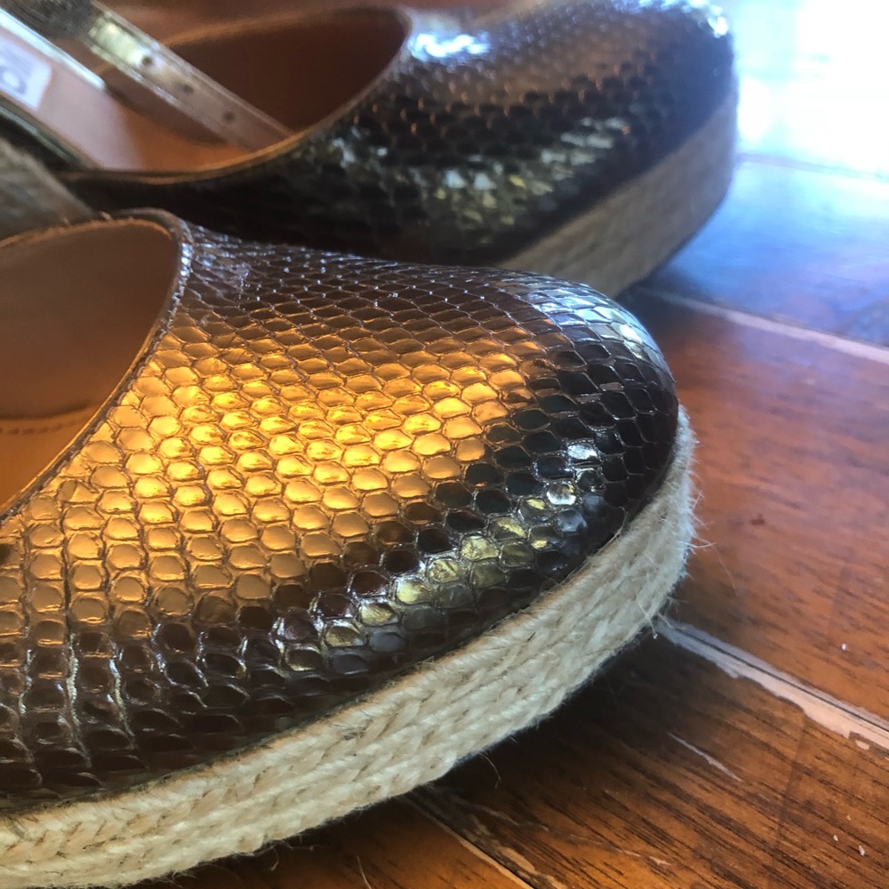 Saleworn Once Ferragamo Python Espadrilles - image 6